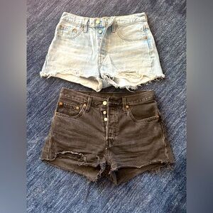 2 pairs of Levi shorts. Size 27.